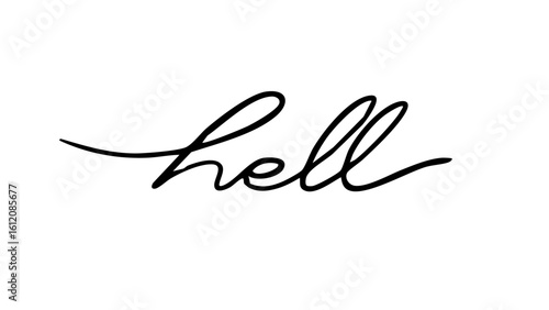 hell Brush hand drawn elements , flat Modern design isolated on white background ,Vector illustration EPS 10