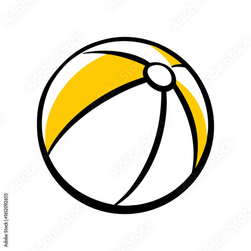 Beach Ball Icon – Inflatable Ball Flat Style