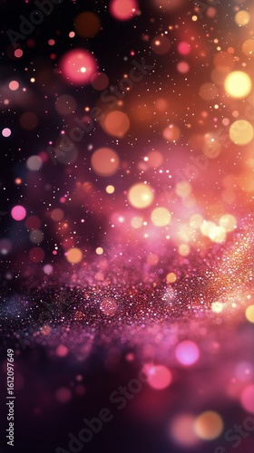 Colorful Bokeh Lights Create a Magical Atmosphere in This Abstract Background