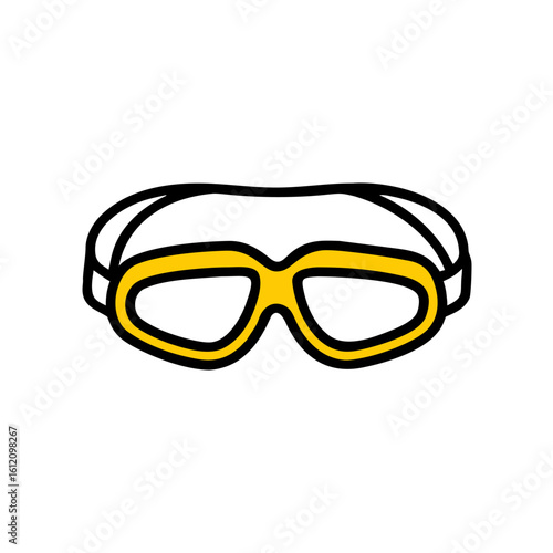 Swim Goggles Icon – Diving Glasses Flat Style