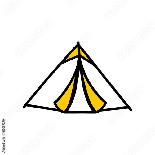 Tent Icon – Outdoor Camping Flat Style