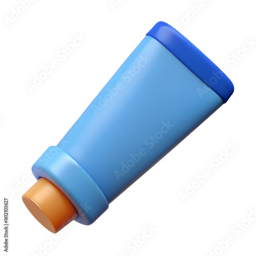 Blue medical lancet device isolated on transparent background