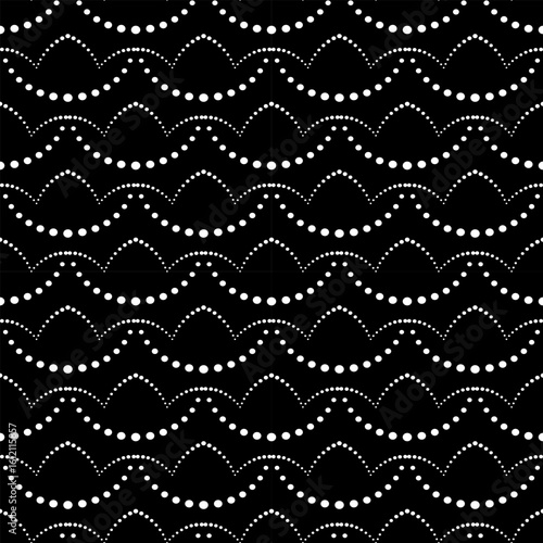 seamless botanical pattern of painted oriental motifs 