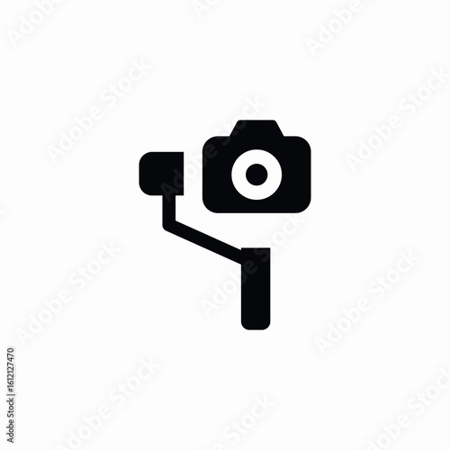 camera side stand icon sign vector