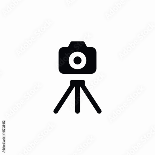camera tripod stand icon sign vector