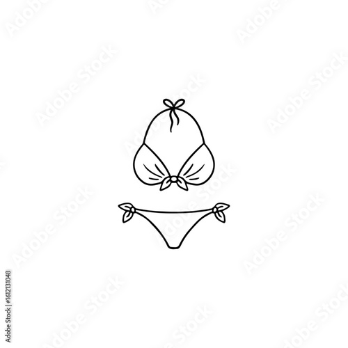 Bikiny icon flat vector design.