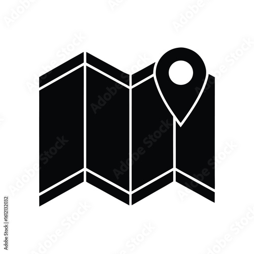 Map Icon with Location Pin