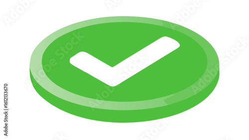Green check mark icon vector illustration for approval success and validation symbol design element graphic