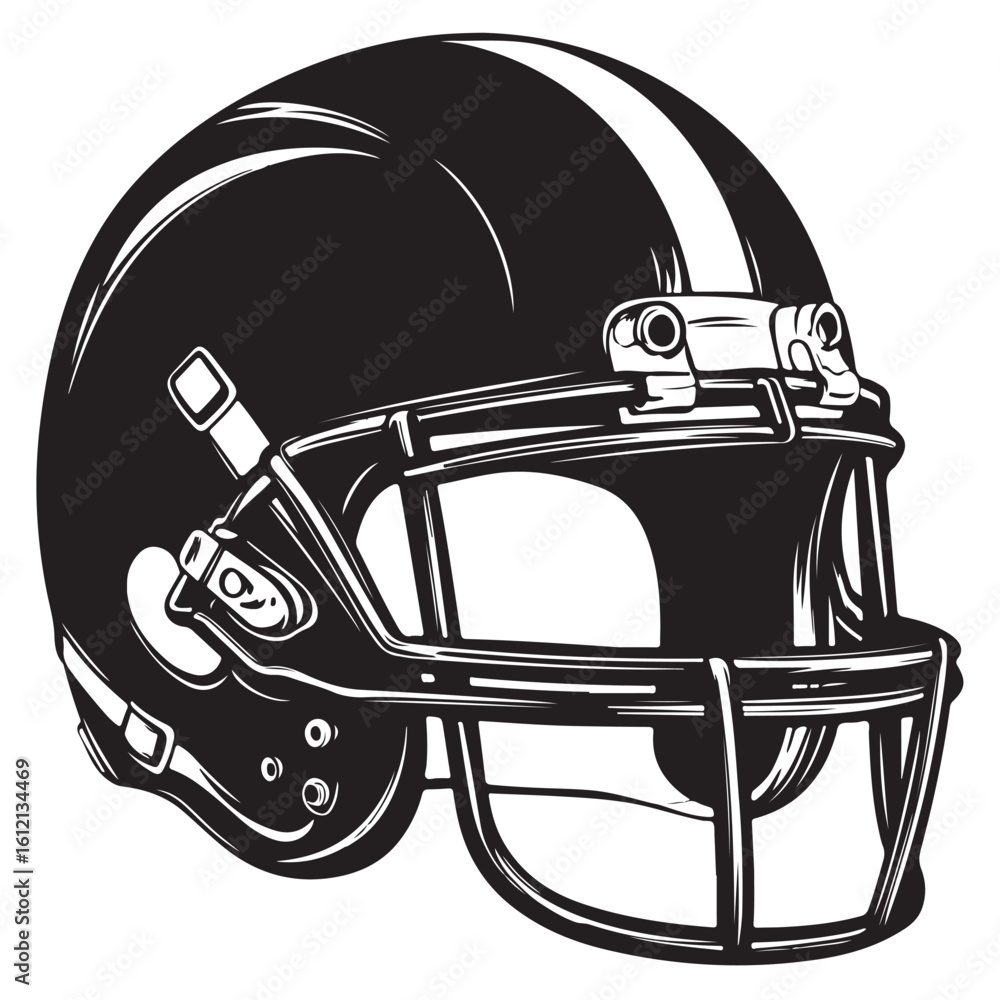 Naklejka premium American football helmet illustration