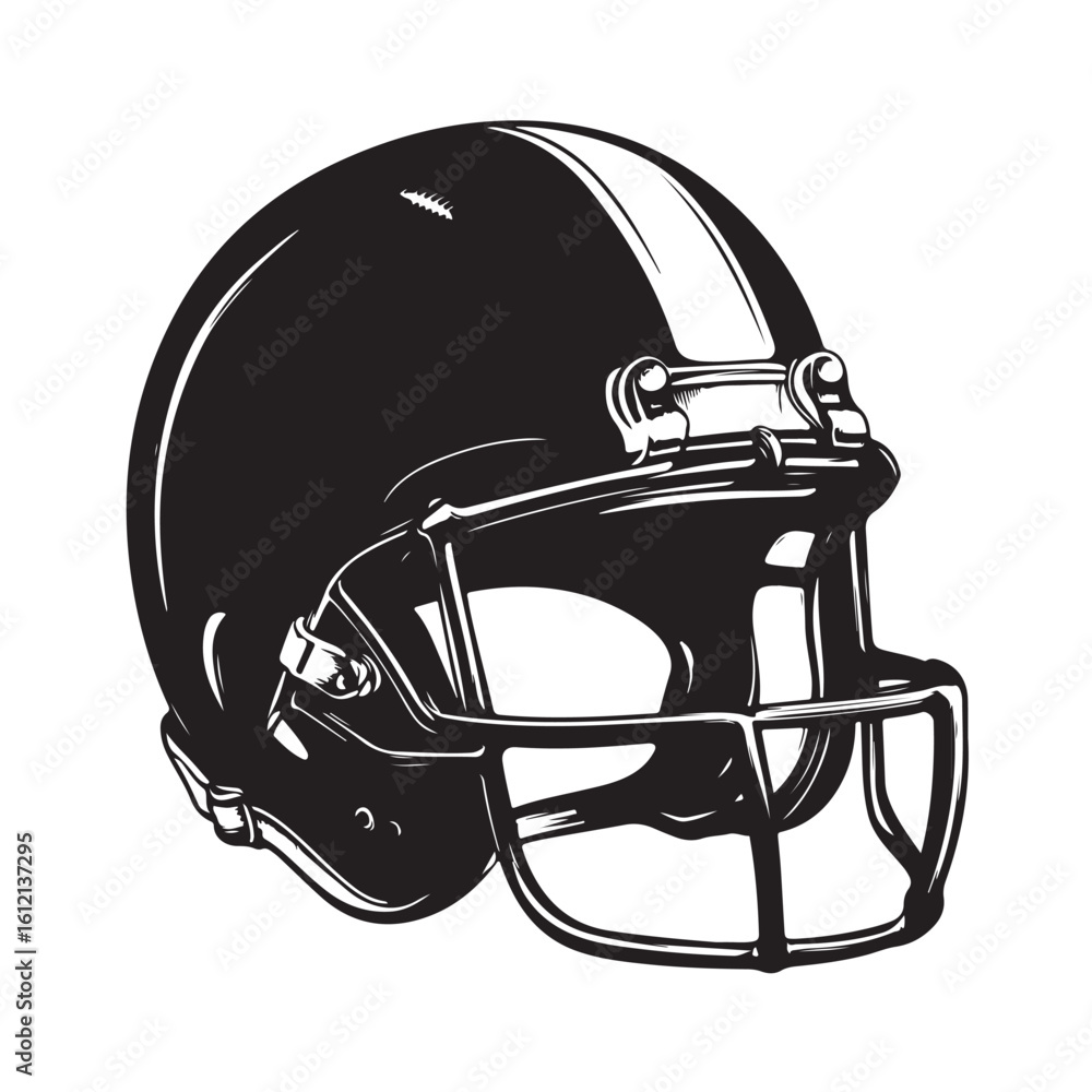 Fototapeta premium American football helmet illustration