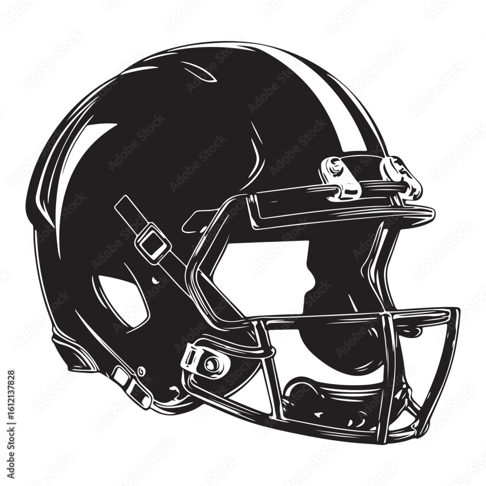 Fototapeta premium American football helmet illustration