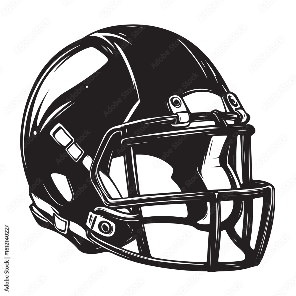 Fototapeta premium American football helmet illustration