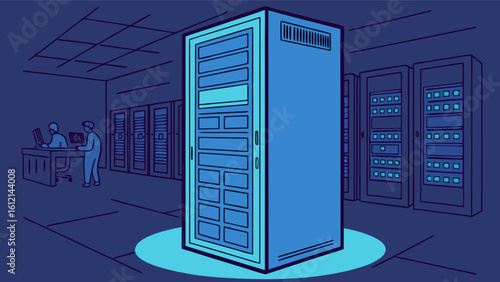 Data center server room it infrastructure network rack storage system technology cloud computing solution