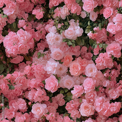 Colorful Floral Arrangement Enhances Indoor Space With Pink Roses and Greenery.