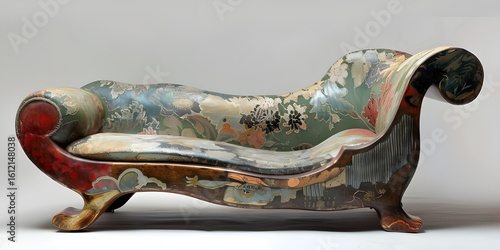 white Living Room with A colorful Couch Background
 ai