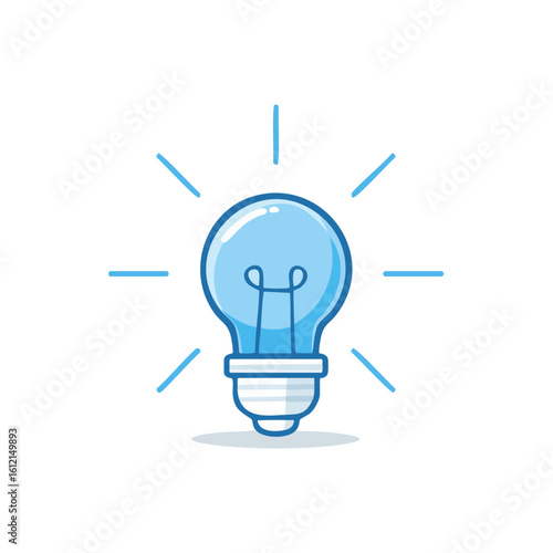 Lightbulb icon illustration symbol of inspiration creativity and innovation on a black background