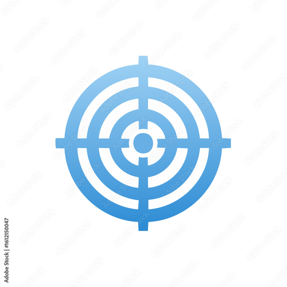 Light Blue Target Icon Precision and Accuracy Goal Achievement Symbol Minimalist Design on Black Background Light Blue Target Icon Precision and Accuracy Goal Achievement Symbol Minimalist Design on Black Background