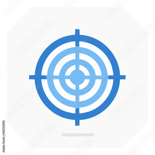 Target Illustration in Blue Tones Precision Accuracy Goals Targeting Aim Focus