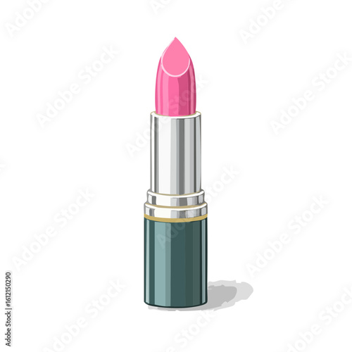 Vibrant Pink Lipstick Elegance Beauty Cosmetic Product Glamour Makeup Isolated