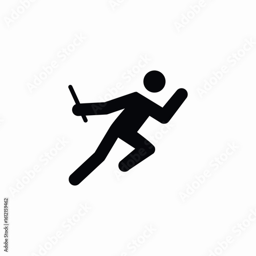 relay race sport icon sign vector