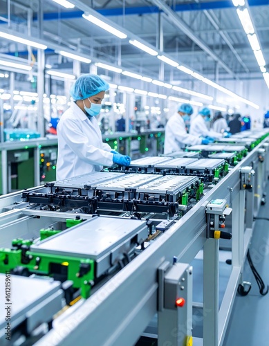 Automated assembly line for electronic components