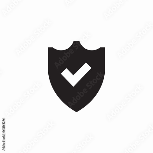 activated shield security icon sign vector