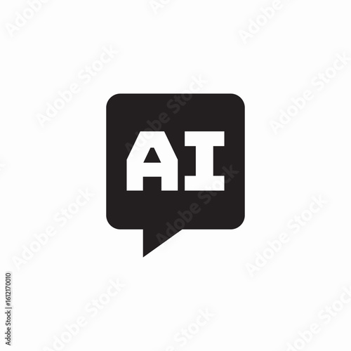 ai messaging icon sign vector