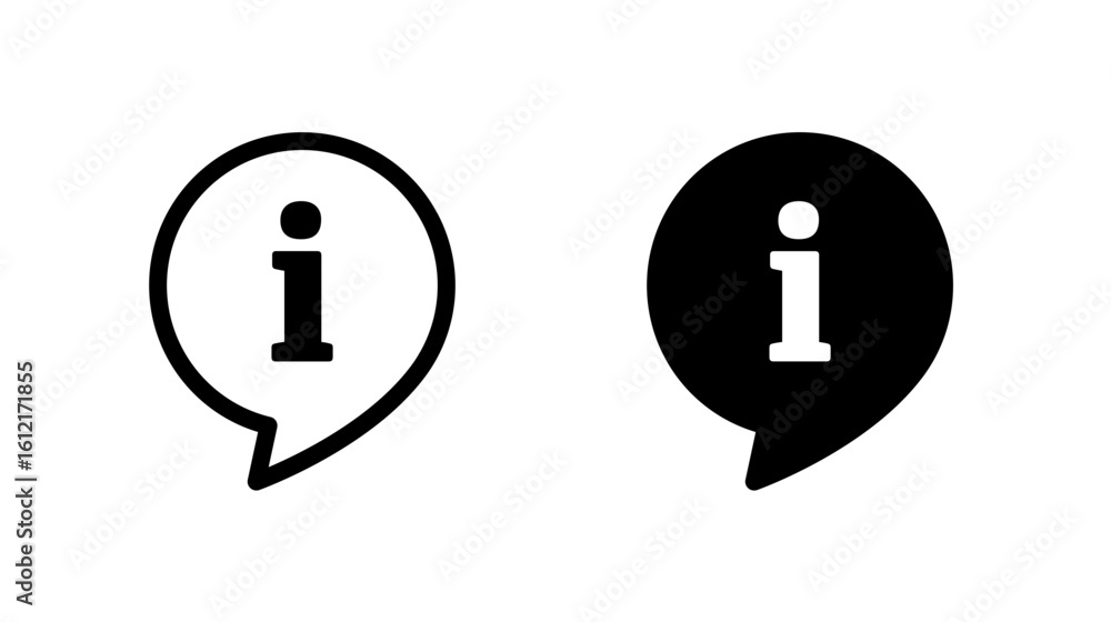 Information icon. Info sign on speech bubble Information icon. Info sign on speech bubble