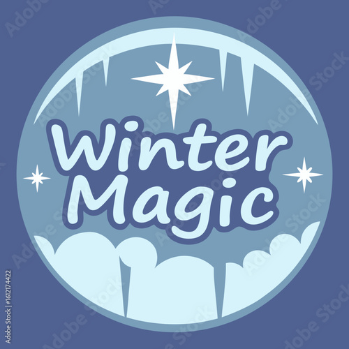 Winter Magic logo with snowflakes and gradient