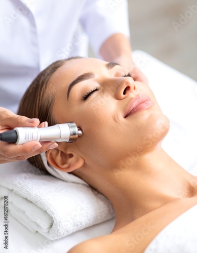 Facial treatment, close-up