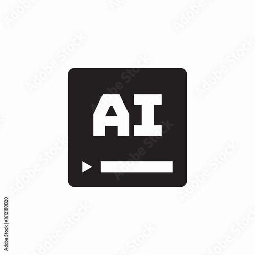 media ai icon sign vector