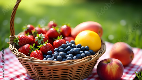 basket with fruit