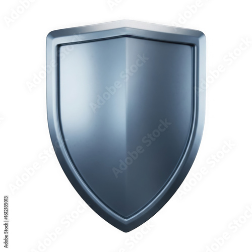 Free Download A polished metallic shield with a classic medieval shape 3d rendering isolated on transparent background - GFXLoad