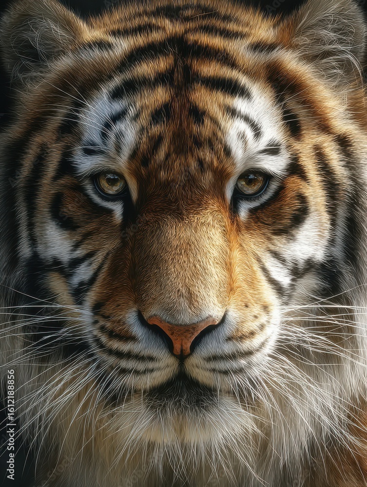 Fototapeta premium Tiger Face - Generative AI