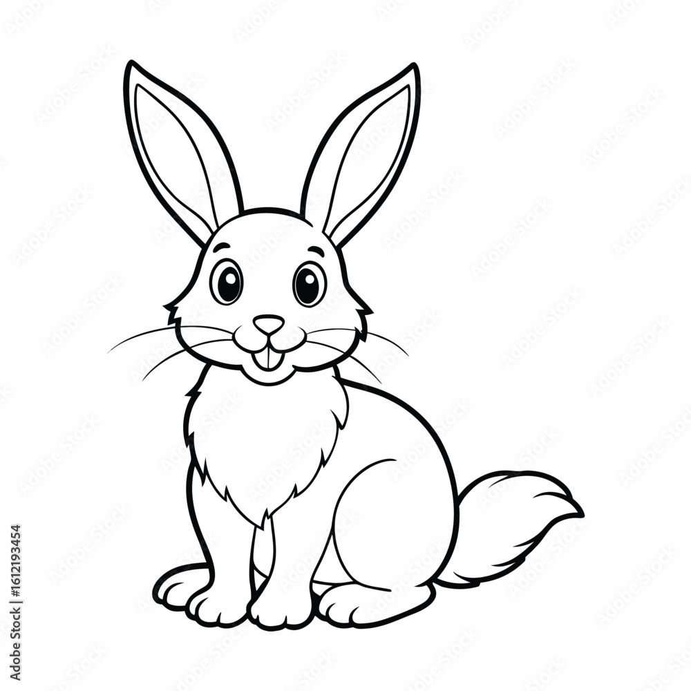 Cute bunny coloring page Cute bunny coloring page
