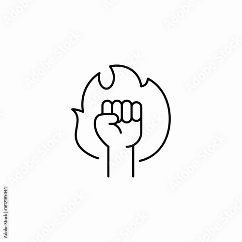 strong action icon sign vector