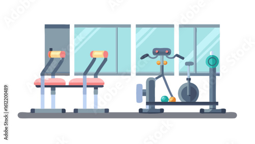 Gym equipment fitness center workout exercise machines indoor training weights room cardio strength training area
