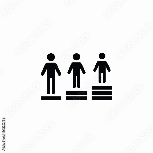 equal chances icon sign vector