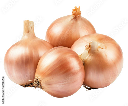 Wallpaper Mural Photo of a group of fresh, raw onions isolated on a transparent background, ready for culinary use Torontodigital.ca