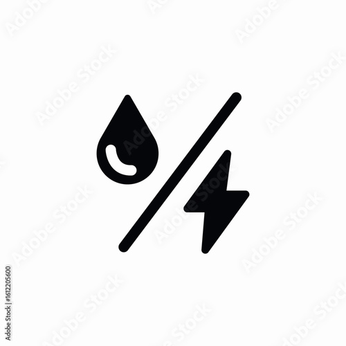 hydroelectricity power icon sign vector