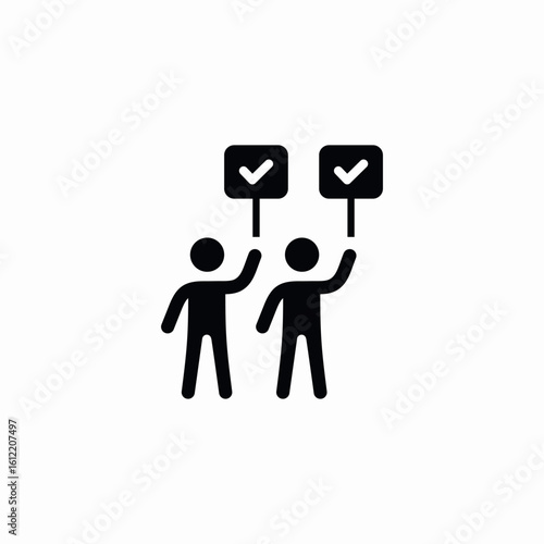 protest team icon sign vector