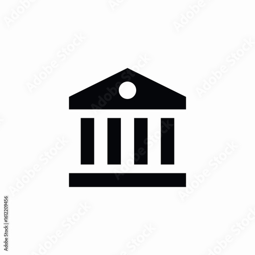 traditional bank icon sign vector