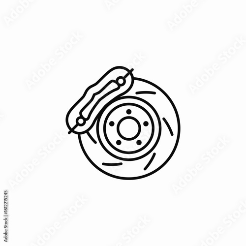 brake disk icon sign vector