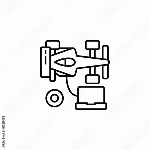 formula race car icon sign vector