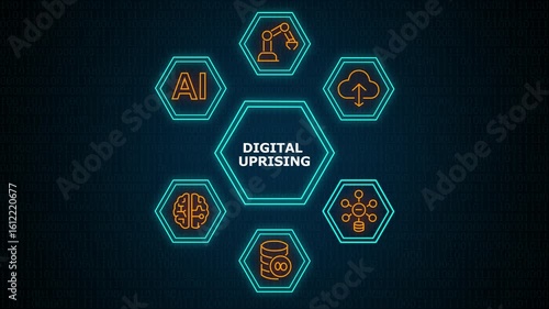 digital uprising ,Business, modern technology, internet and networking concept. The future of technology connected