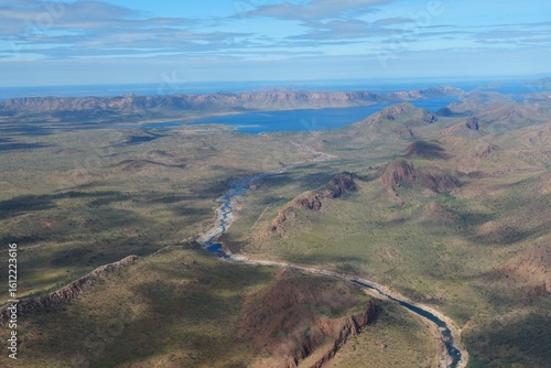Aerial view of Lake Argyle in Kununurra, Western Australia
