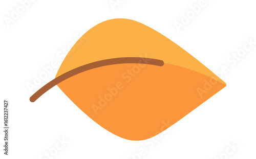 Yellow leaf from deciduous forest