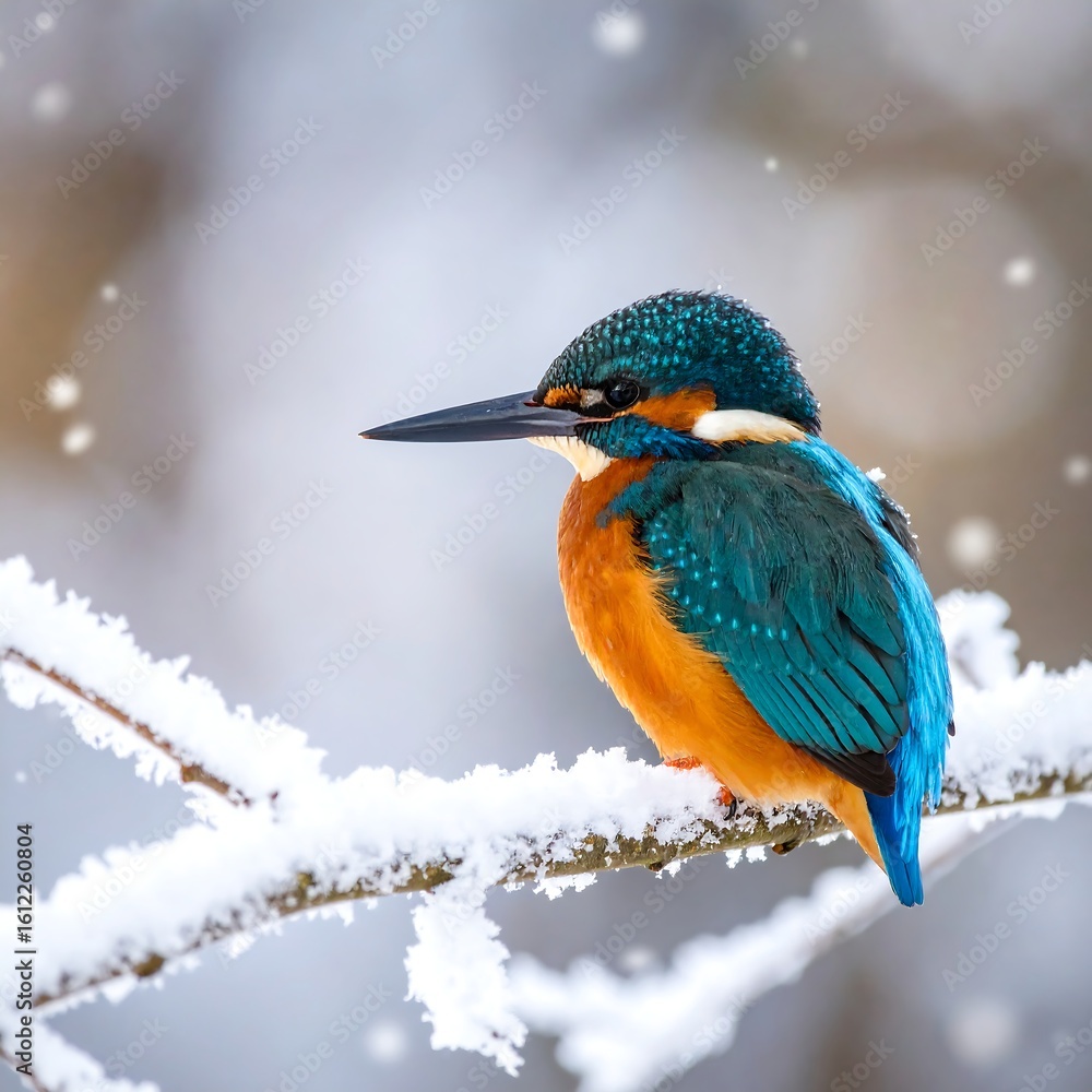 Kingfisher in snow Kingfisher in snow