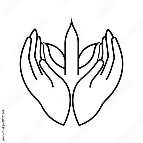 Heal the souls line art vector