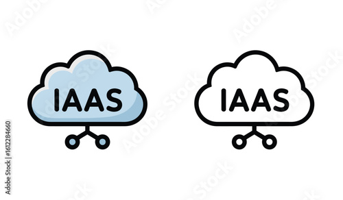 IaaS Cloud Computing Diagram Infrastructure as a Service Illustration Connectivity with Nodes